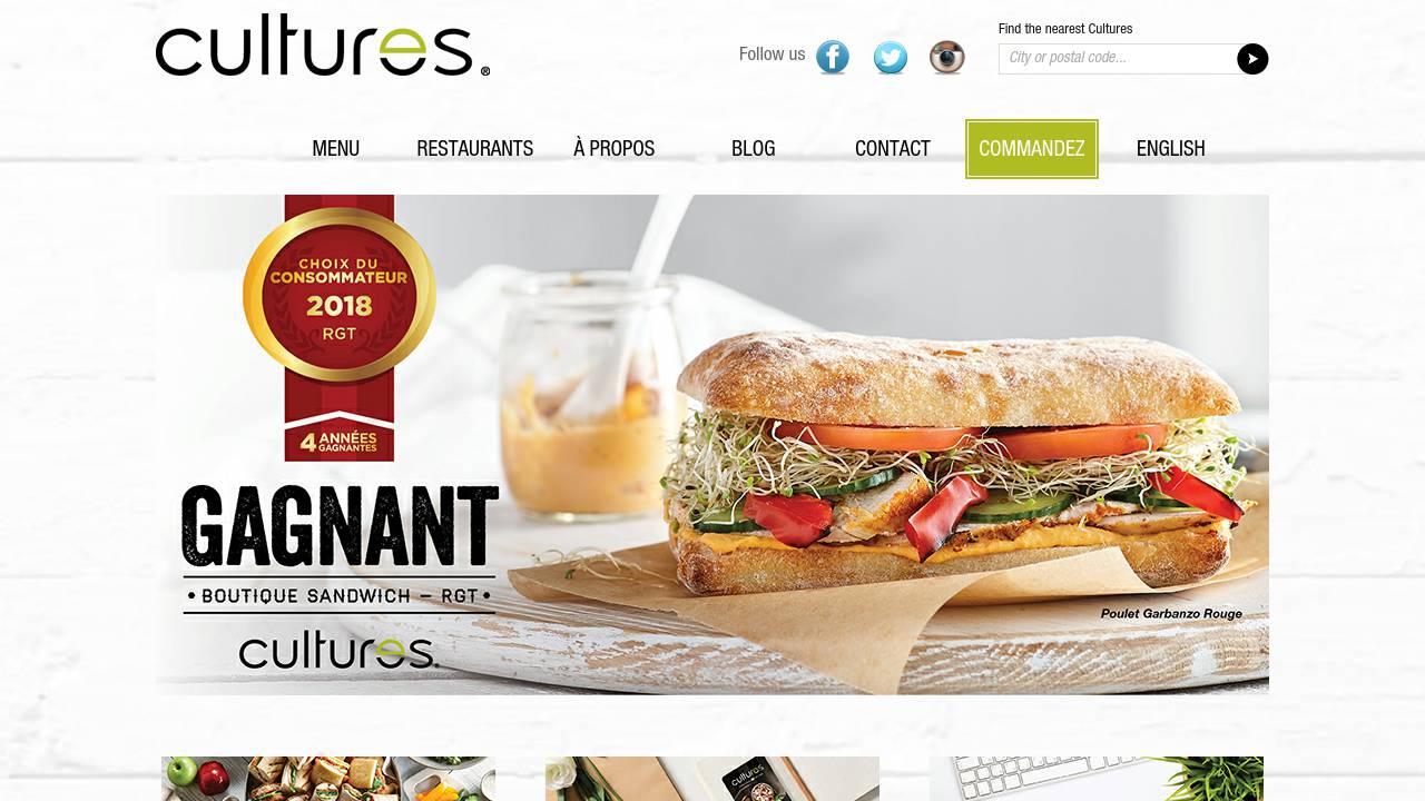 Capture écran de la page