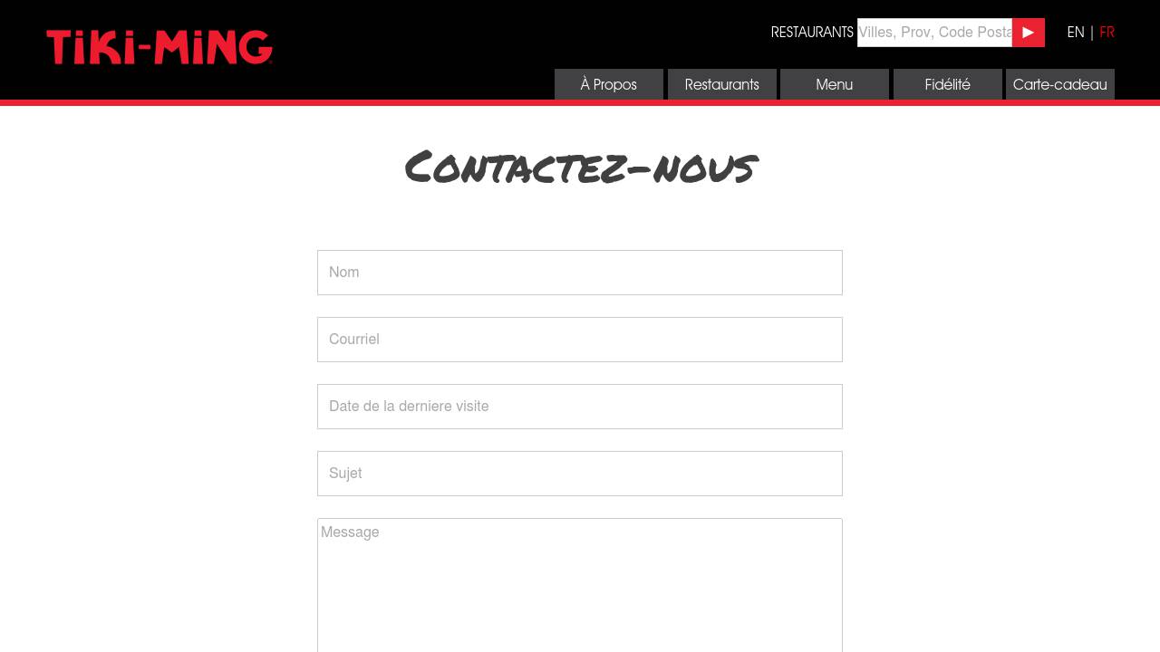 Capture écran de la page