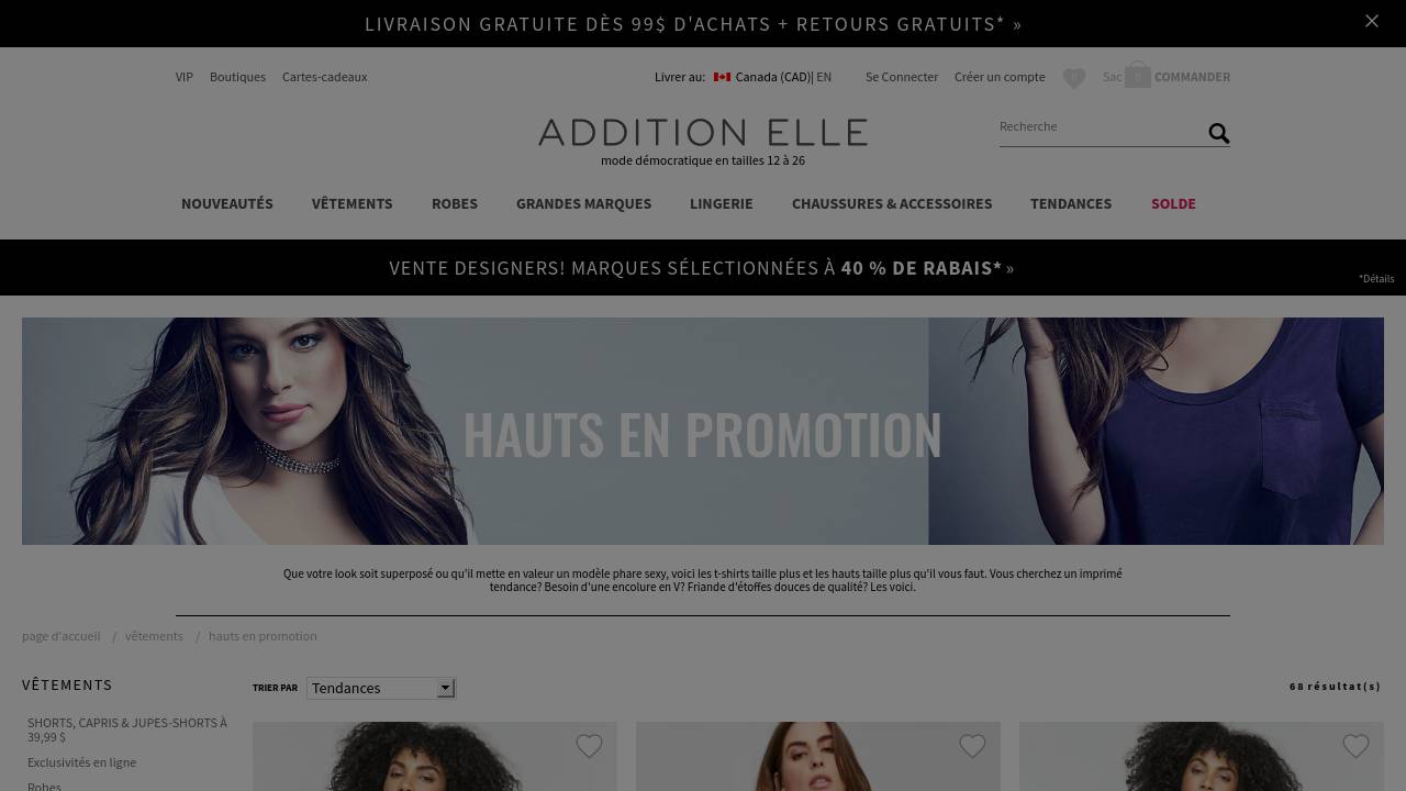 Capture écran de la page