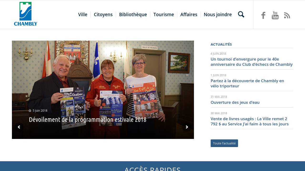 Capture écran de la page
